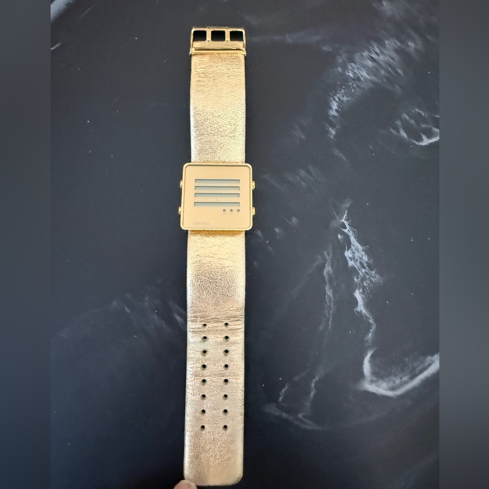 Nooka Elegant Gold Watch with Shimmering Band